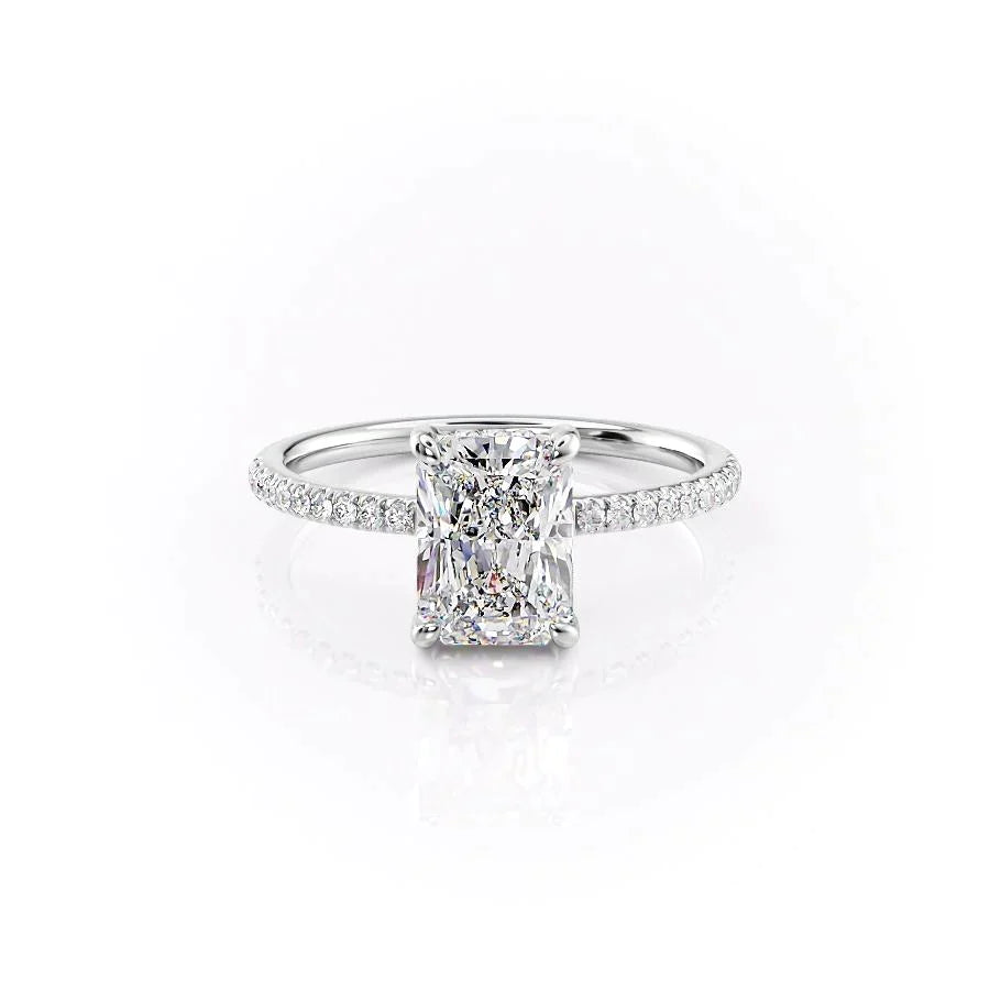 The Mandy Set With A 2 Carat Radiant Lab Diamond