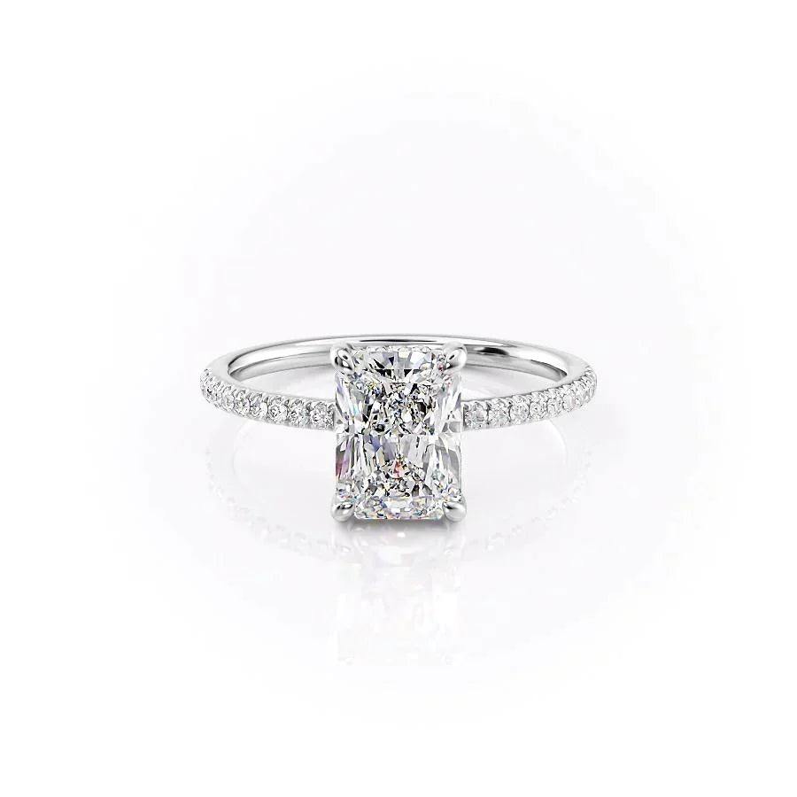 The Mandy Set With A 4.5 Carat Radiant Moissanite