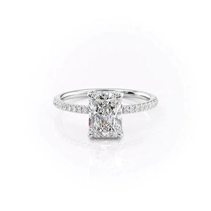 The Mandy Set With A 3 Carat Radiant Moissanite