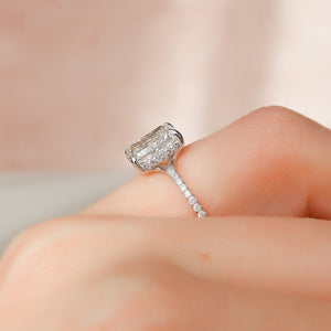The Mandy Set With A 2.5 Carat Radiant Lab Diamond