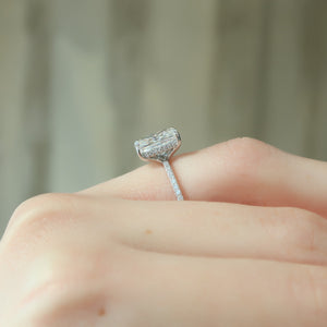 The Mandy Set With A 2.5 Carat Radiant Lab Diamond