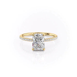 The Mandy Set With A 1.5 Carat Radiant Lab Diamond