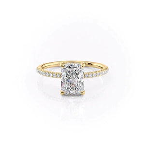The Mandy Set With A 4.5 Carat Radiant Moissanite