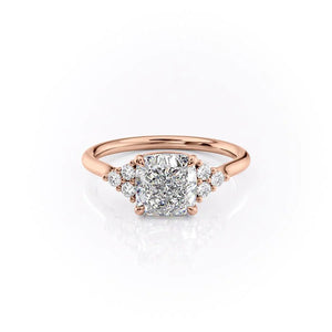 The Scarlett Set With A 2 Carat Cushion Moissanite