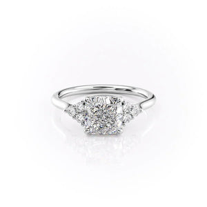 The Scarlett Set With A 2 Carat Cushion Lab Diamond