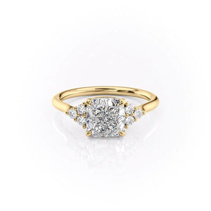 The Scarlett Set With A 1.5 Carat Cushion Lab Diamond