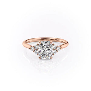 The Scarlett Set With A 1.5 Carat Elongated Cushion Lab Diamond