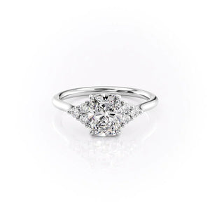 The Scarlett Set With A 2 Carat Elongated Cushion Lab Diamond