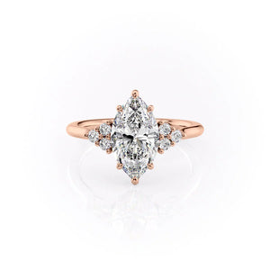 The Scarlett Set With A 1.5 Carat Marquise Lab Diamond