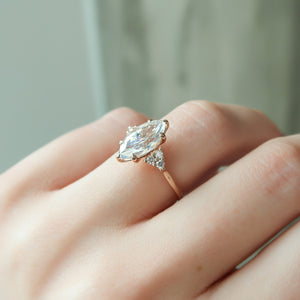 The Scarlett Set With A 3 Carat Marquise Lab Diamond