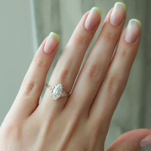 The Scarlett Set With A Marquise Lab Diamond
