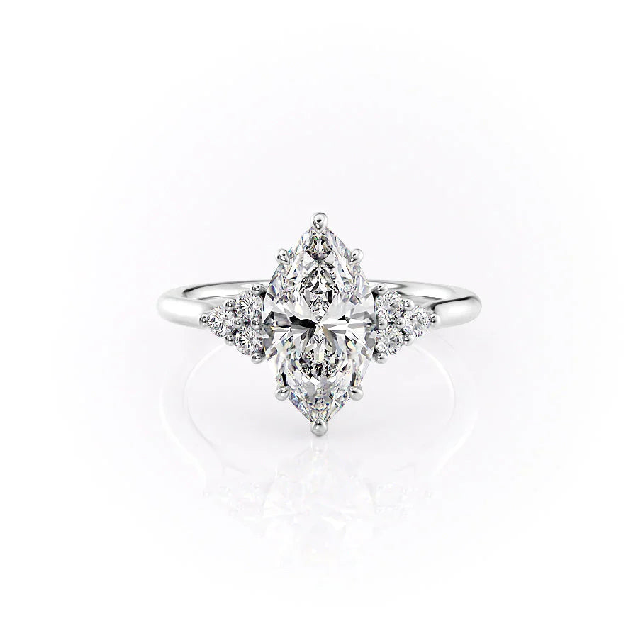 The Scarlett Set With A 2 Carat Marquise Lab Diamond