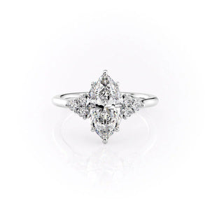 The Scarlett Set With A 1.5 Carat Marquise Lab Diamond