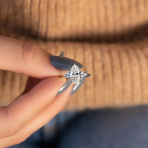 The Scarlett Set With A Marquise Lab Diamond
