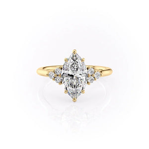 The Scarlett Set With A 4 Carat Marquise Moissanite