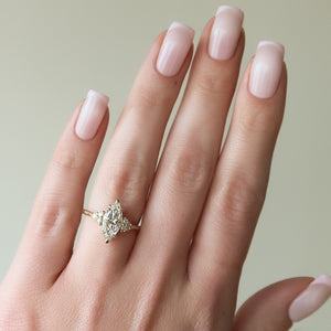 The Scarlett Set With A Marquise Lab Diamond