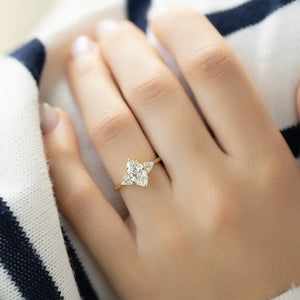 The Scarlett Set With A 2 Carat Marquise Lab Diamond