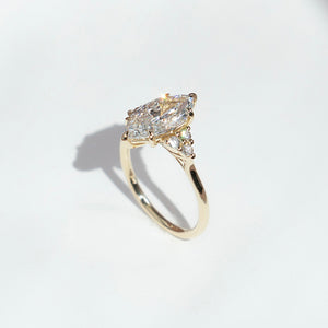 The Scarlett Set With A Marquise Lab Diamond