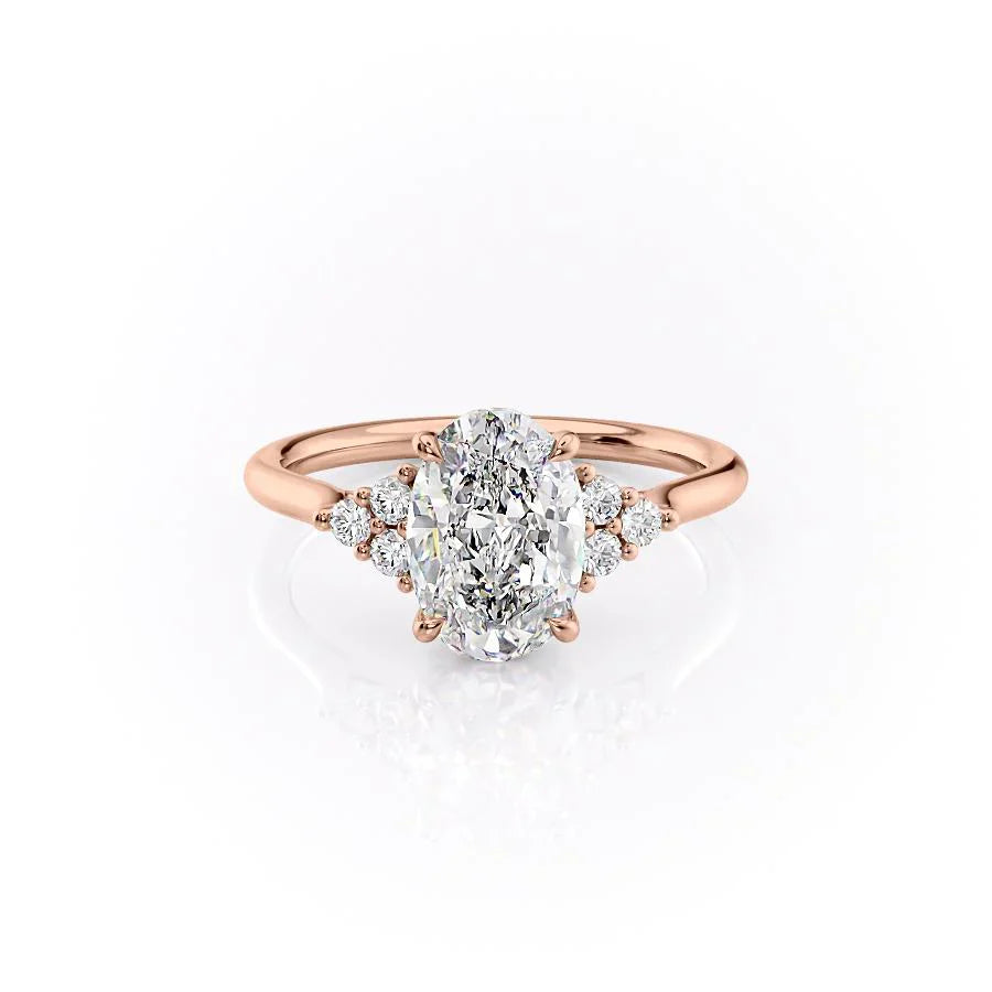 The Scarlett Set With A 1 Carat Oval Lab Diamond