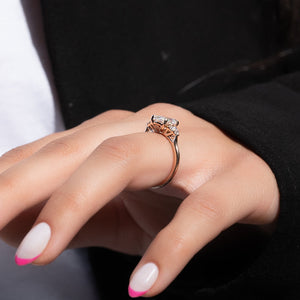 The Scarlett Set With A 2 Carat Oval Moissanite