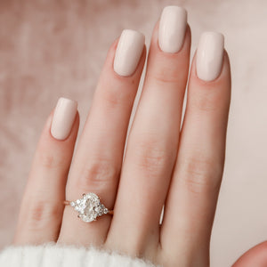 The Scarlett Set With A 2 Carat Oval Moissanite