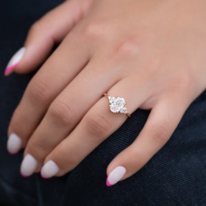 The Scarlett Set With A 2 Carat Oval Moissanite