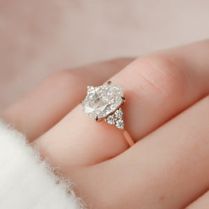 The Scarlett Set With A 2 Carat Oval Moissanite