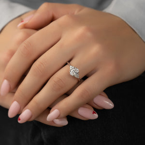 The Scarlett Set With A Oval Lab Diamond