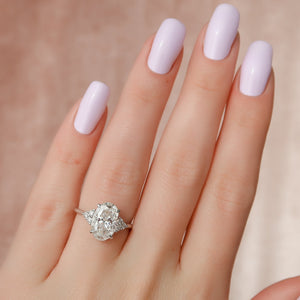 The Scarlett Set With A Oval Lab Diamond