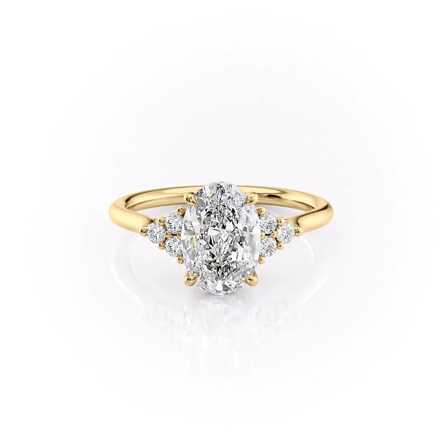 The Scarlett Set With A 5 Carat Oval Moissanite