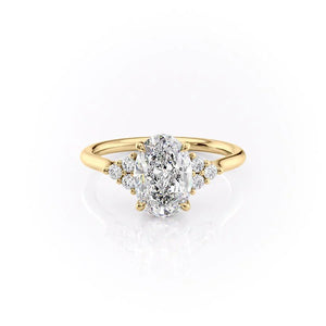 The Scarlett Set With A 4 Carat Oval Moissanite