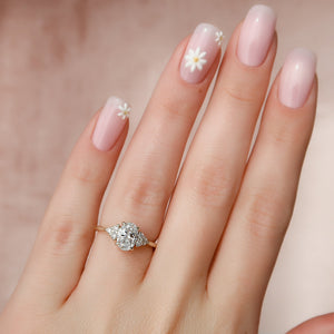 The Scarlett Set With A Oval Lab Diamond