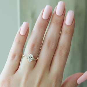 The Scarlett Set With A Oval Lab Diamond