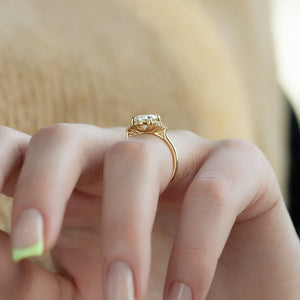 The Scarlett Set With A Oval Lab Diamond
