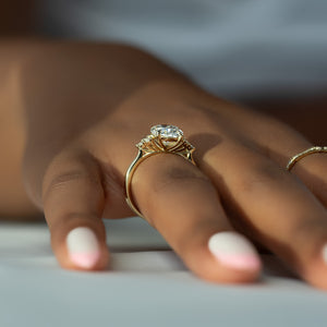 The Scarlett Set With A Oval Lab Diamond