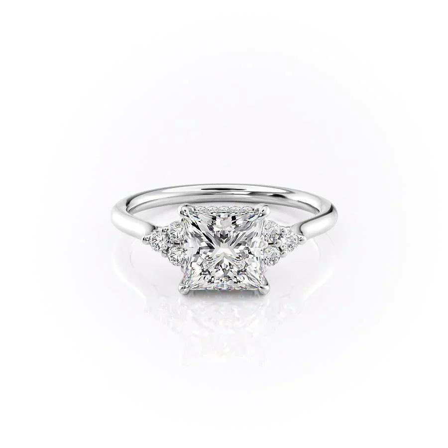 The Scarlett Set With A 2.5 Carat Princess Lab Diamond