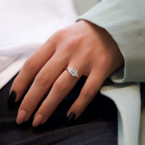 The Scarlett Set With A 3 Carat Princess Lab Diamond