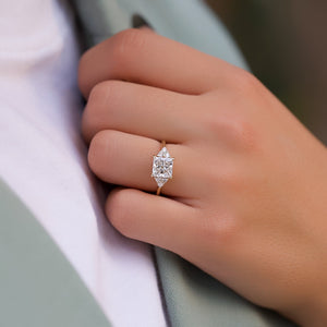 The Scarlett Set With A 3 Carat Princess Lab Diamond