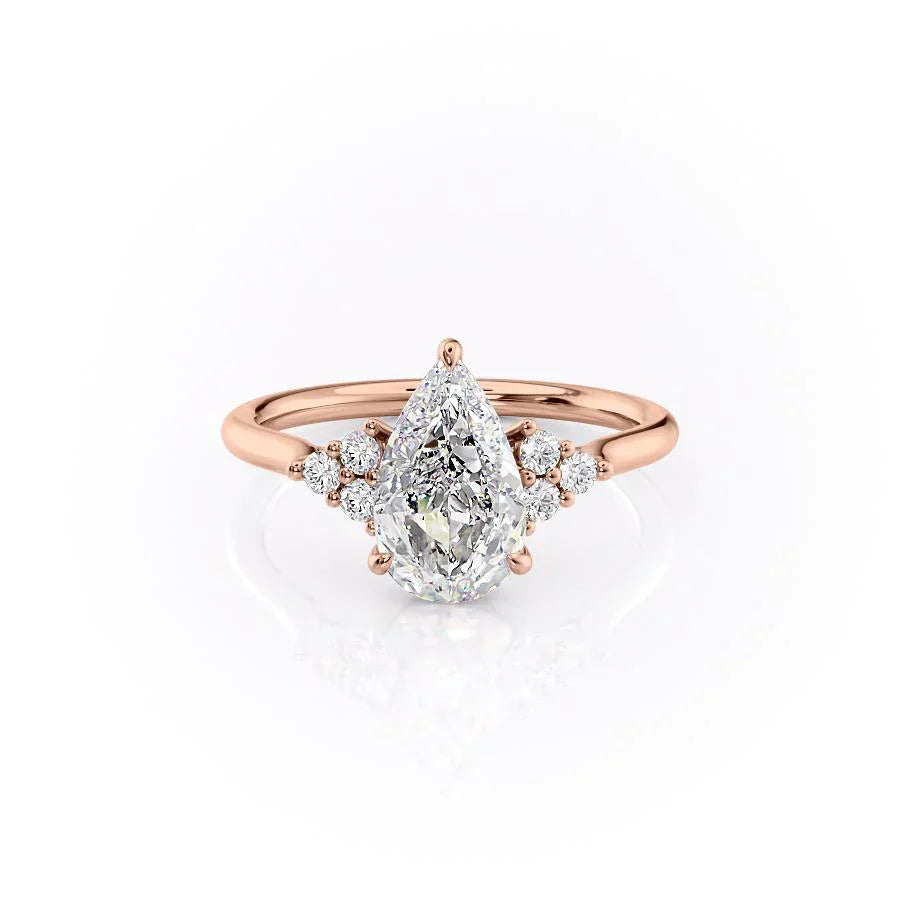 The Scarlett Set With A 1 Carat Pear Lab Diamond