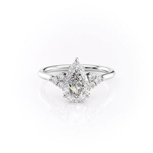 The Scarlett Set With A 2 Carat Pear Lab Diamond