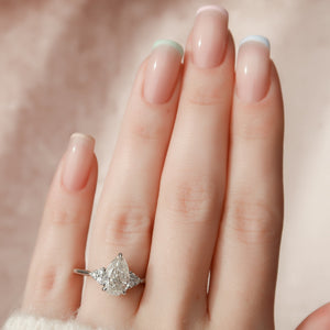The Scarlett Set With A Pear Moissanite