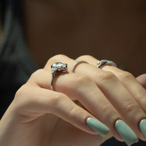 The Scarlett Set With A Pear Moissanite