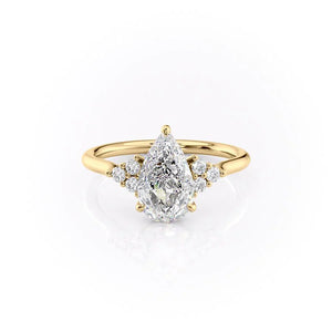 The Scarlett Set With A 2.5 Carat Pear Lab Diamond