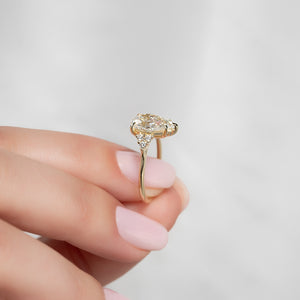 The Scarlett Set With A 1 Carat Pear Lab Diamond