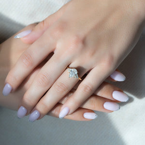 The Scarlett Set With A 1 Carat Pear Lab Diamond