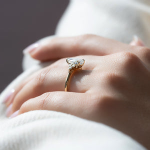 The Scarlett Set With A Pear Moissanite