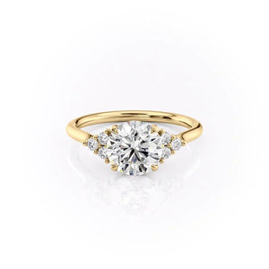 The Scarlett Set With A 5 Carat Round Moissanite