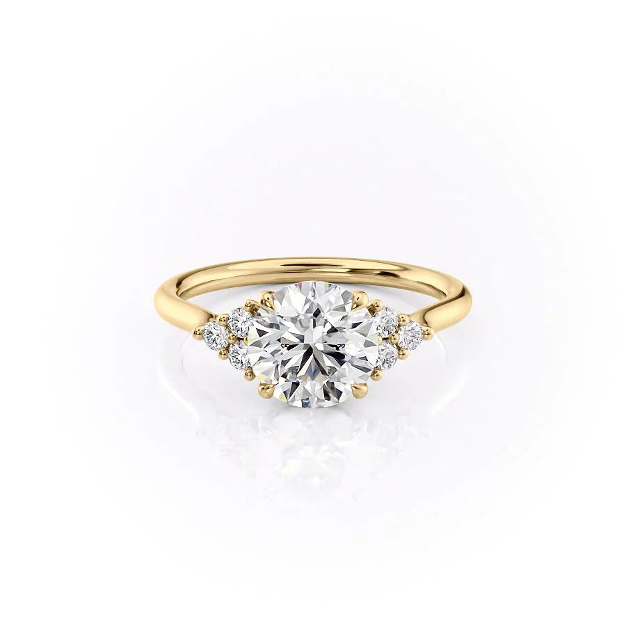 The Scarlett Set With A 3 Carat Round Moissanite