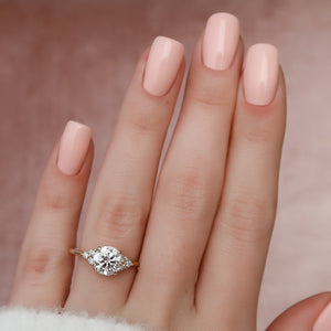 The Scarlett Set With A Round Lab Diamond