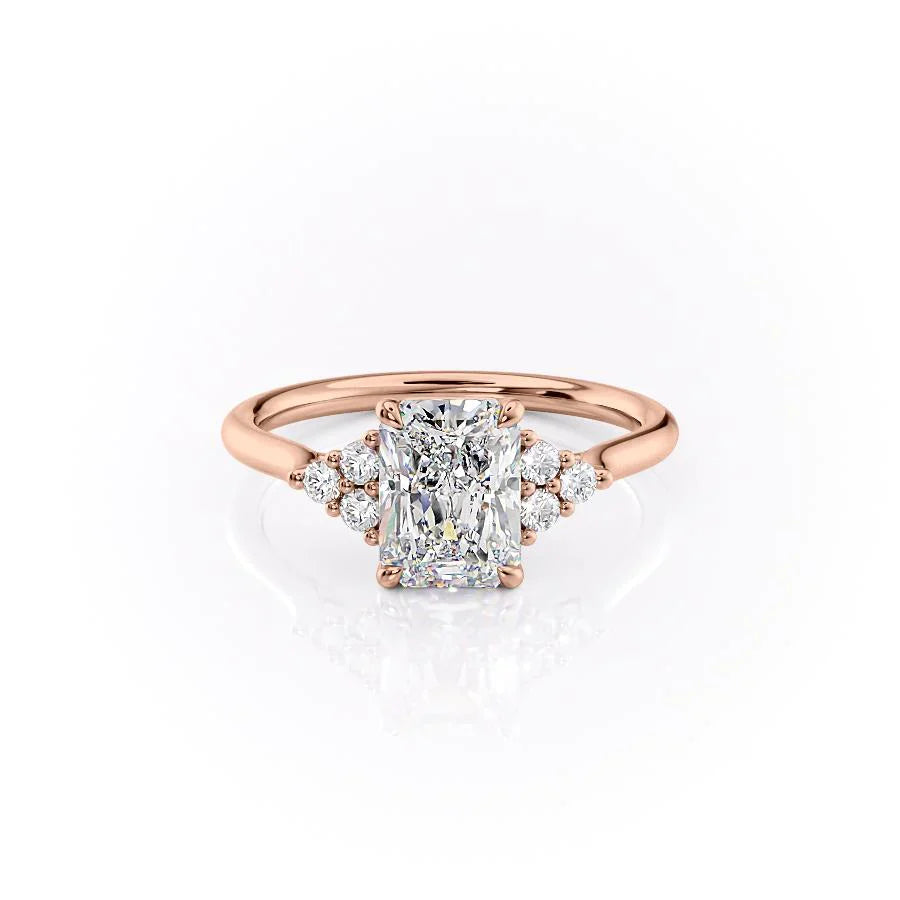 The Scarlett Set With A 5 Carat Radiant Moissanite